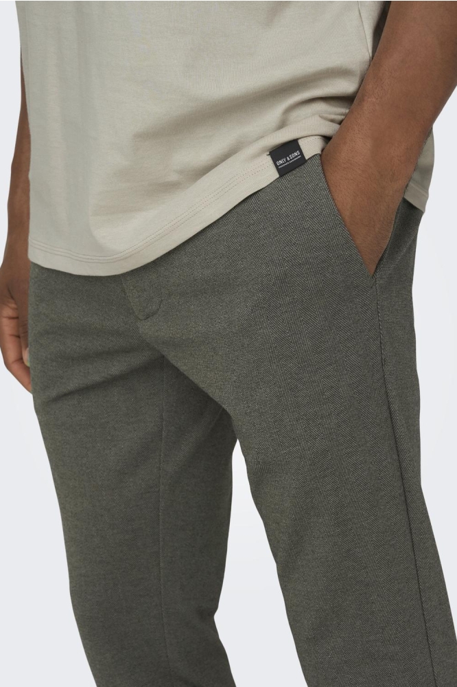ONSMARK SLIM HERRINGBONE 2911 PANT 22022911 Teak